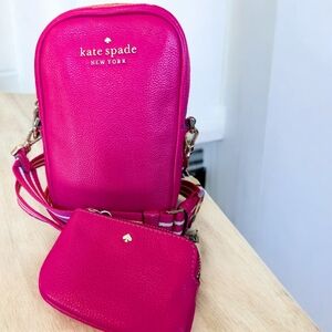 Kate Spade Pink Crossbody Bag and Pouch Set